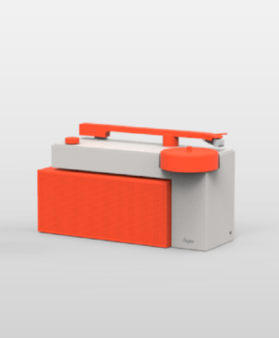 DUO Turntable vibrant orange accent color
